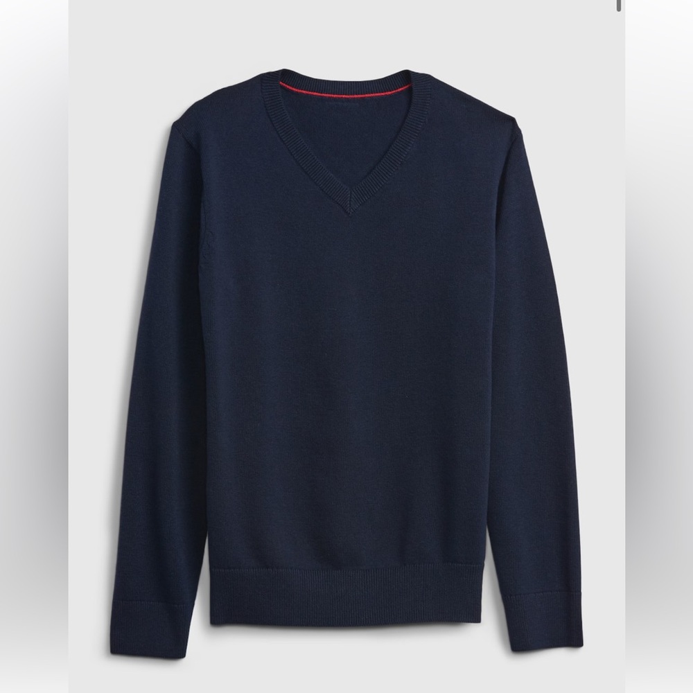 NWT Gap Kids Navy Organic Cotton Uniform Sweater, Size XS (4-5)